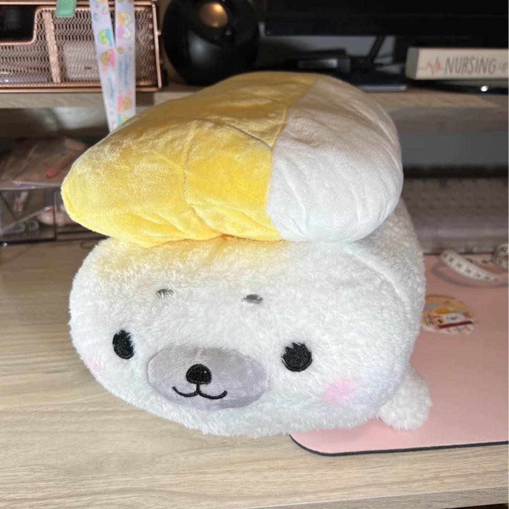 Cute White and Yellow Sushi Plush